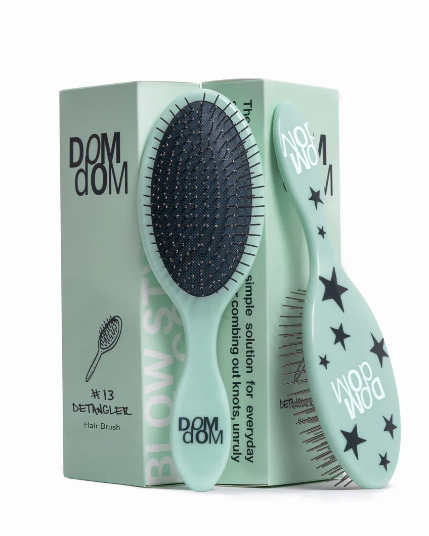 DOM DOM Detangle Brush (Green Stars)