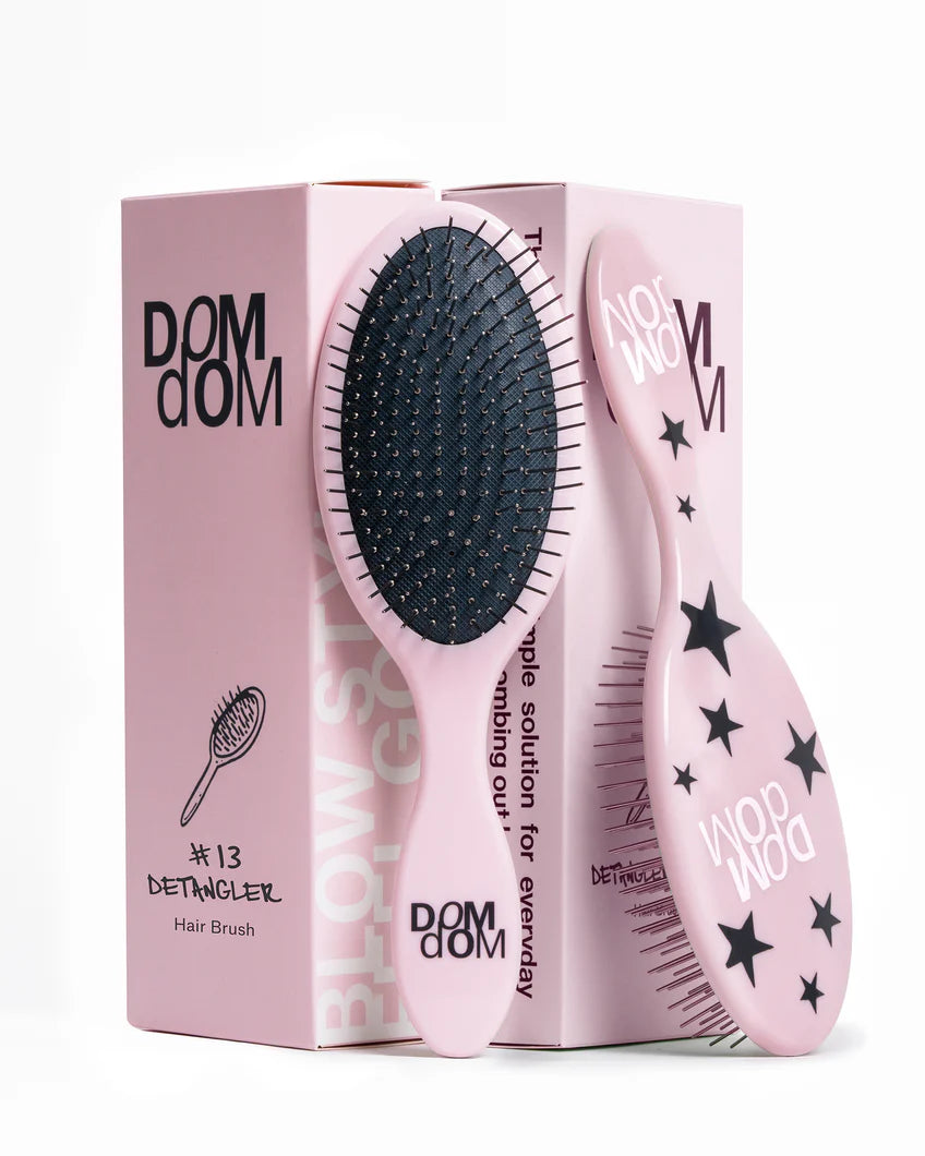 DOM DOM Detangle Brush (Pink Stars)